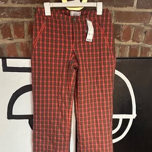 Red and Green Plaid Pants